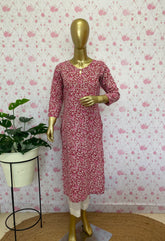 Red cotton kurti - kasumi.in